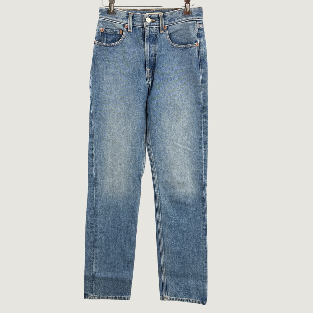The Feel Studio The Genuine Jean Size 26 Tall Blue Straight Leg Button Fly